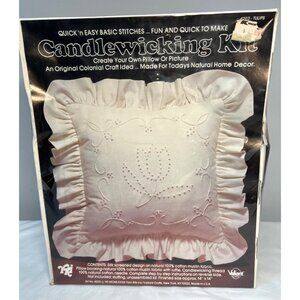 Valiant Candlewicking Kit With Silk Screened Design & Muslin Fabric